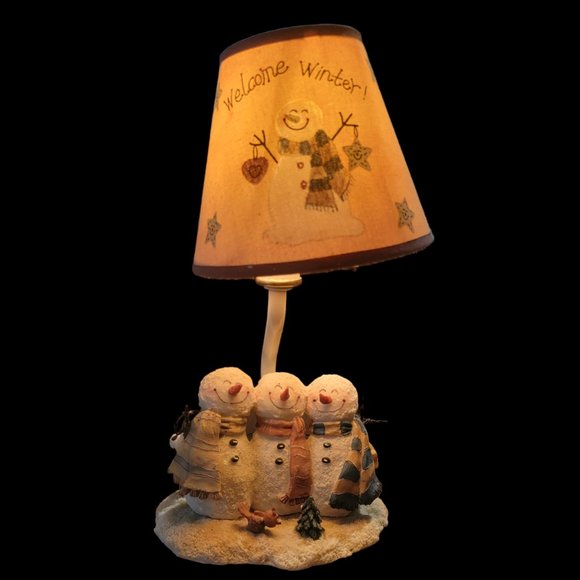 Crazy Mountain Resin Snowman night light with shade - Picture 4 of 5